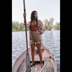 NWT FREE PEOPLE Printed Dogtown Cut Off Shorts*